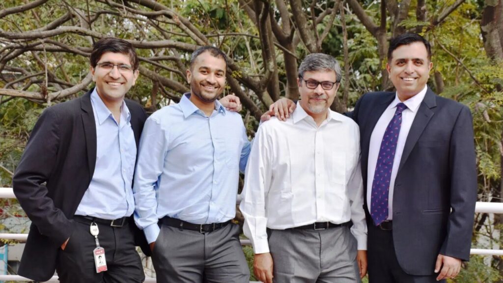 Founders of Tricog Health posing for a photoshoot